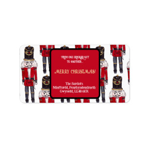 Capitan Nutcracker Soldier Return-adressetikett Adressetikett