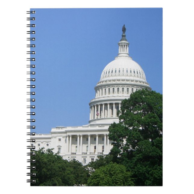 Capitol Building i Washington DC Anteckningsbok Med Spiral (Framsidan)