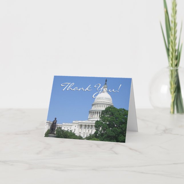 Capitol Building i Washington DC Tack Kort (Framsida)