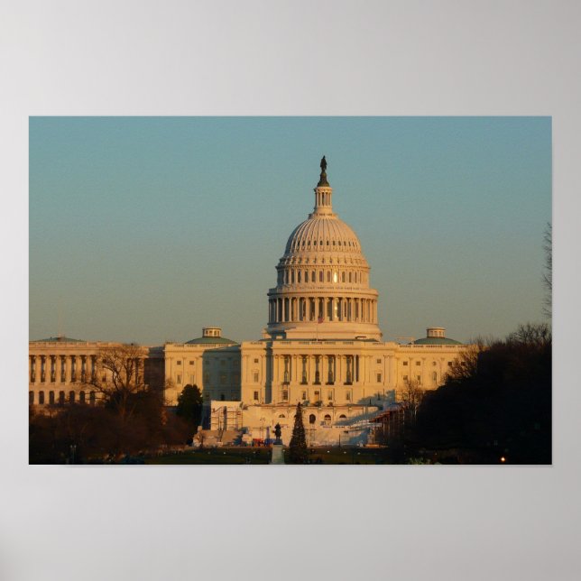 Capitol jul Washington DC Holiday Poster (Framsidan)