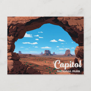 Capitol Reef Arch Canyon Vintagekonst Vykort
