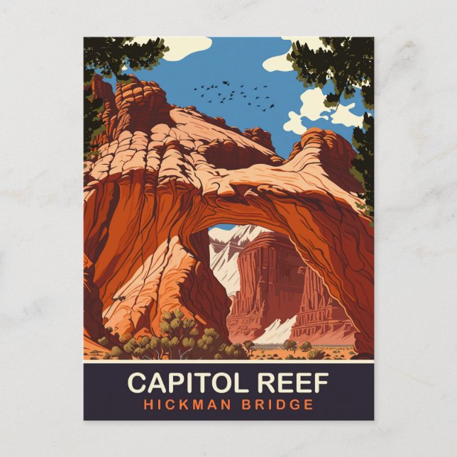 Capitol Reef, Hickman Bridge, Resa Vykort (Framsida)