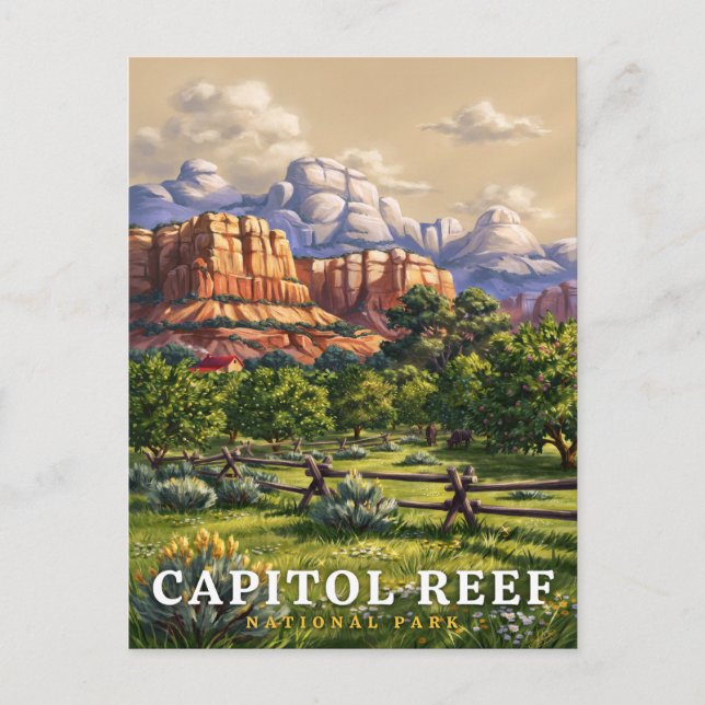 Capitol Reef National Park Ökenoas Vykort (Framsida)
