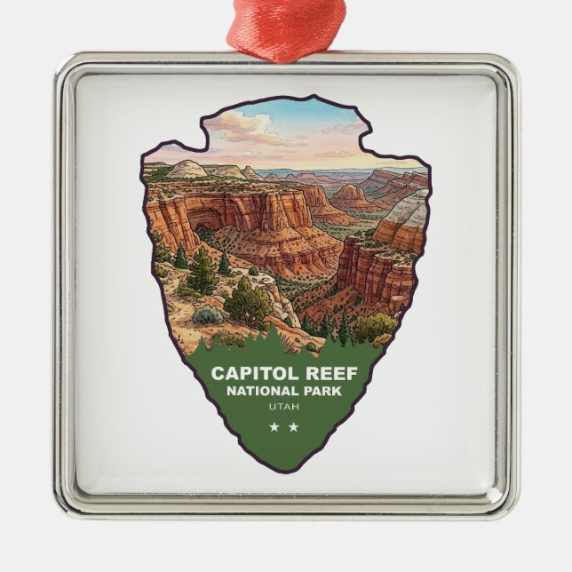 Capitol Reef National Park pilspets Julgransprydnad Metall (Framsidan)