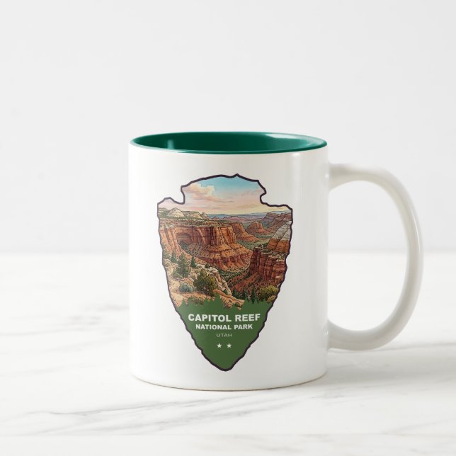 Capitol Reef National Park pilspets Två-Tonad Mugg (Höger)