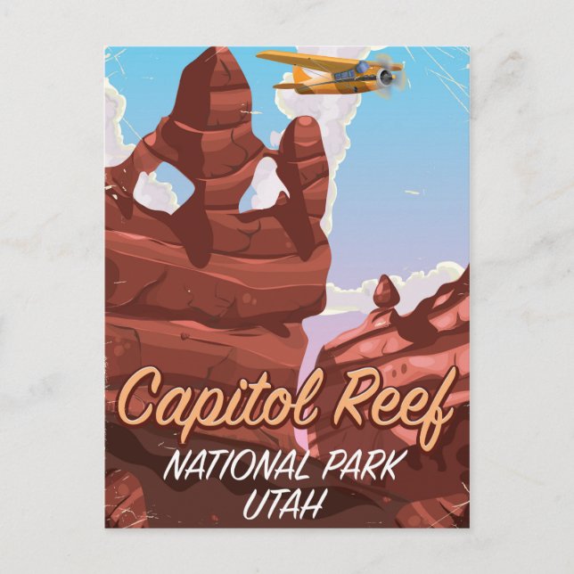 Capitol Reef National Park Resoraffisch Vykort (Framsida)