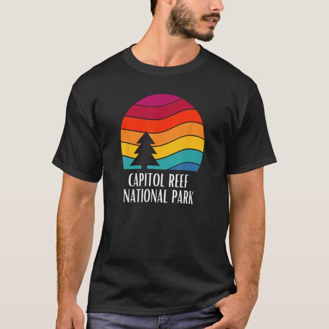 Capitol Reef National Park  Retro National Park Su T Shirt (Framsida)