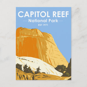 Capitol Reef National Park Utah Golden Throne Vykort