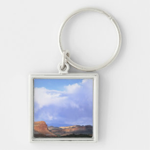 Capitol Reef National Park, Utah. USA. Cumulus Fyrkantig Silverfärgad Nyckelring