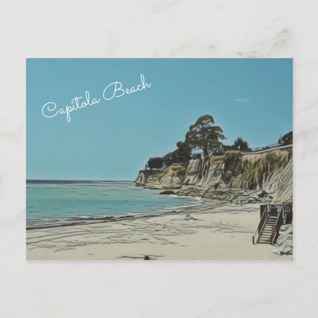 Capitola Beach-Anpassadet Vykort (Framsida)