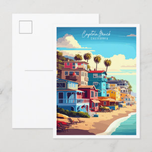 Capitola Beach California USA vintage resor Vykort