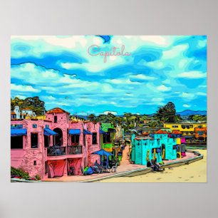 Capitola Cacitas California Kusten Poster