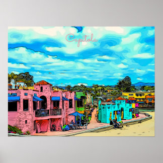 Capitola Cacitas California Kusten Poster