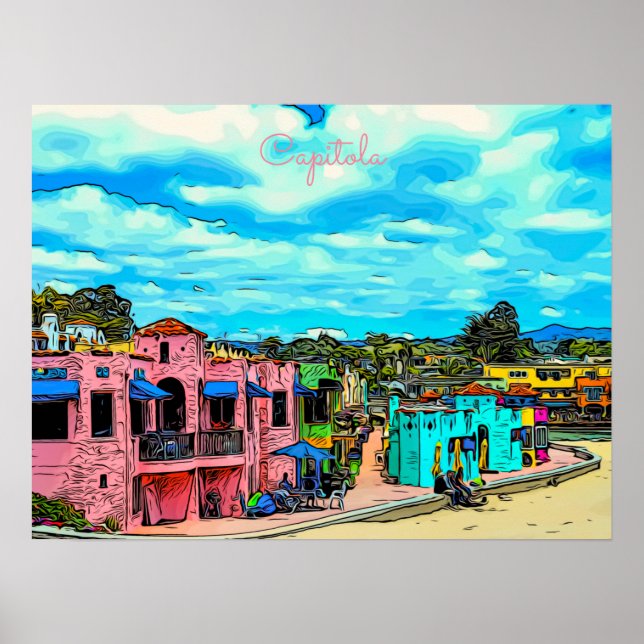 Capitola Cacitas California Kusten Poster (Framsidan)
