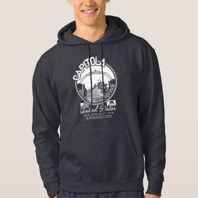 CAPITOLA SANTA CRUZ CALIFORNIA - CAPITOLA WHARF HOODIE (Framsida)