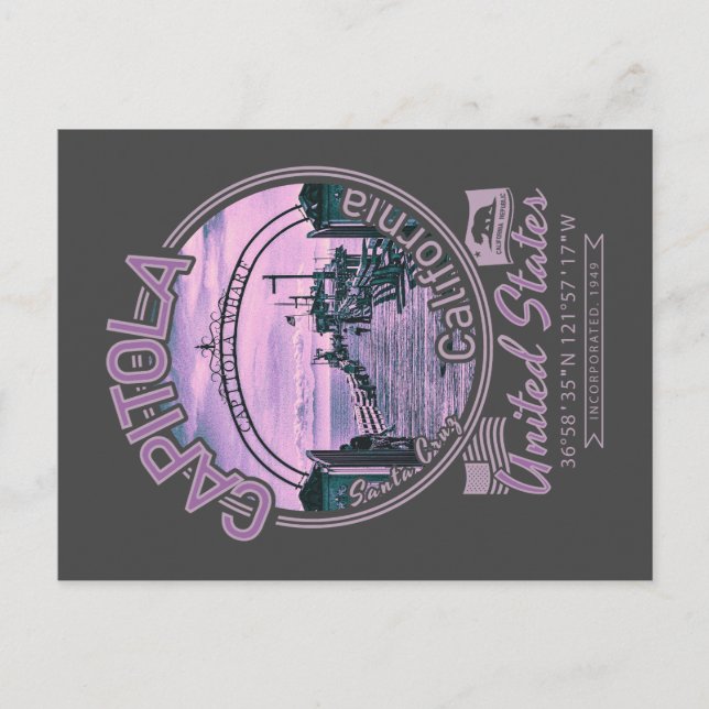 CAPITOLA SANTA CRUZ CALIFORNIA - CAPITOLA WHARF VYKORT (Framsida)