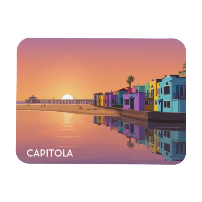 Capitola Santa Cruz California Resa Magnet (Horisontell)
