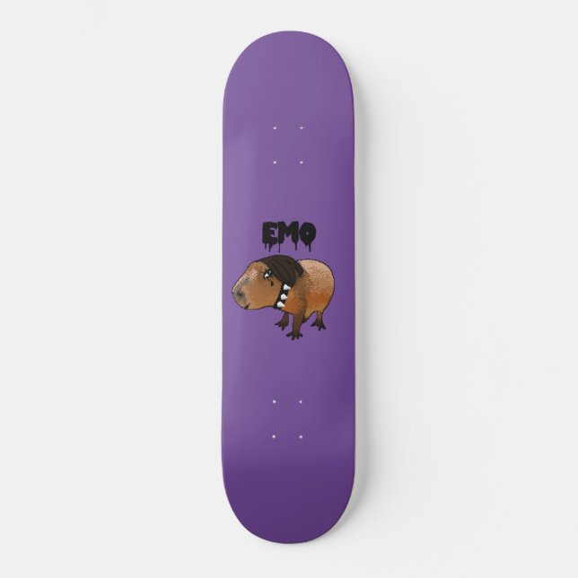 Capivara Emo Mini Skateboard Bräda 18,5 Cm (Framsida)