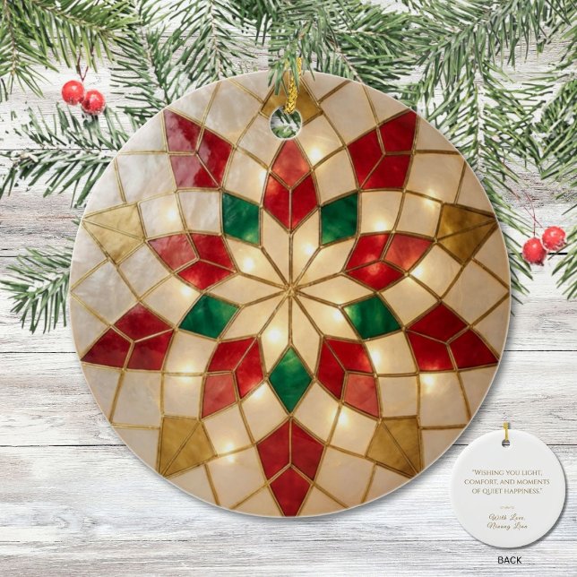 Capiz-Inspired Parol Christmas Ceramic Ornament (Skapare uppladdad)