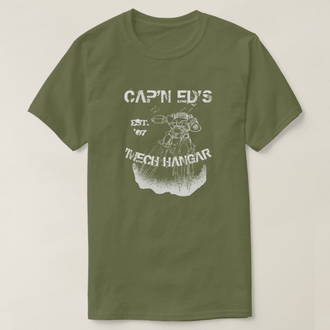 Cap'n Eds 'Mech HangarT-tröja Tröja (Design framsida)
