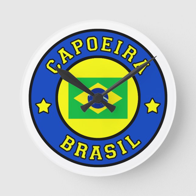 Capoeira Brasil Rund Klocka (Framsida)