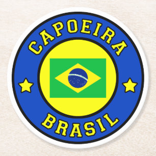 Capoeira Brasil Underlägg Papper Rund