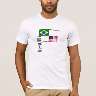 Capoeira: Brasil, USA flagga T Shirt