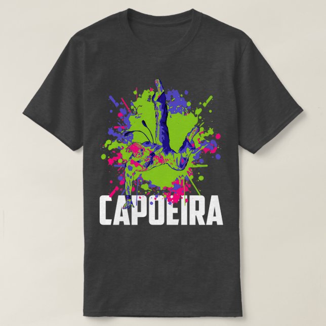 Capoeira Brasiliens Roligt för martialkonst och sp T Shirt (Design framsida)