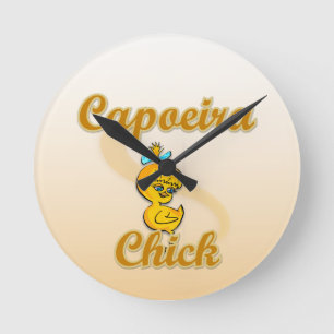 Capoeira Chick Rund Klocka