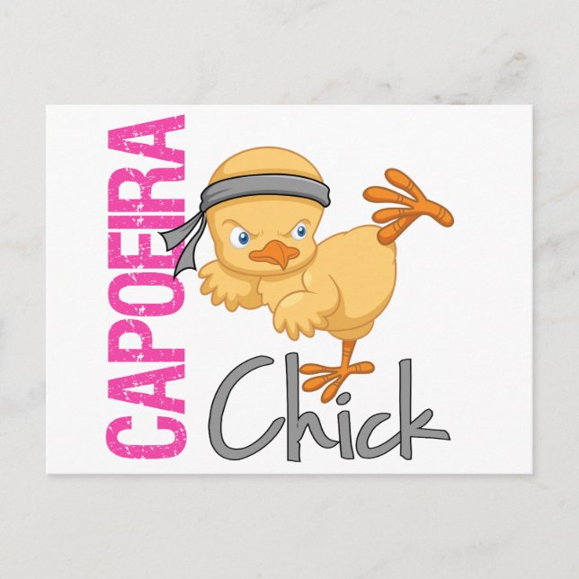 Capoeira Chick Vykort (Framsida)