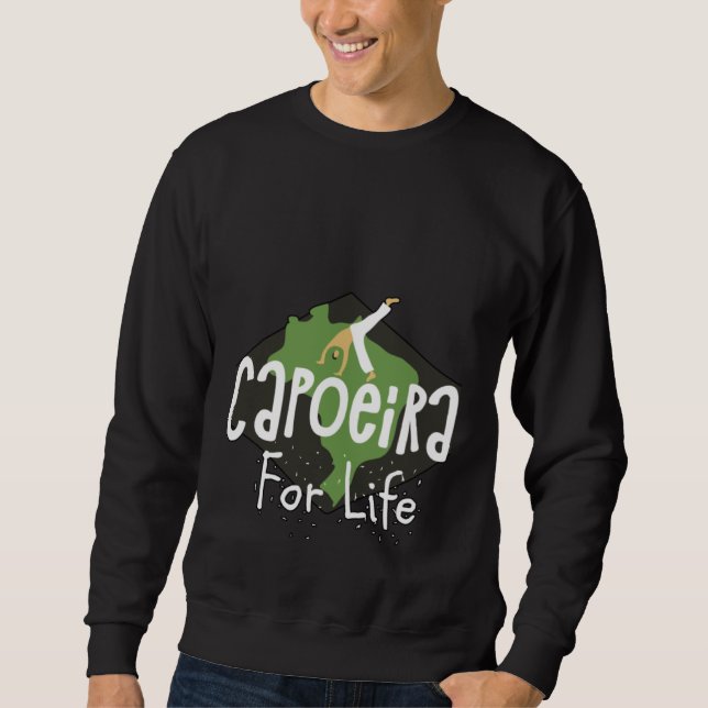 Capoeira for Life Afro Brazilian martial Dance Fig Lång Ärmad Tröja (Framsida)