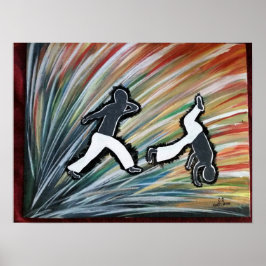 capoeira jogo mma dansginga kärlek gift poster