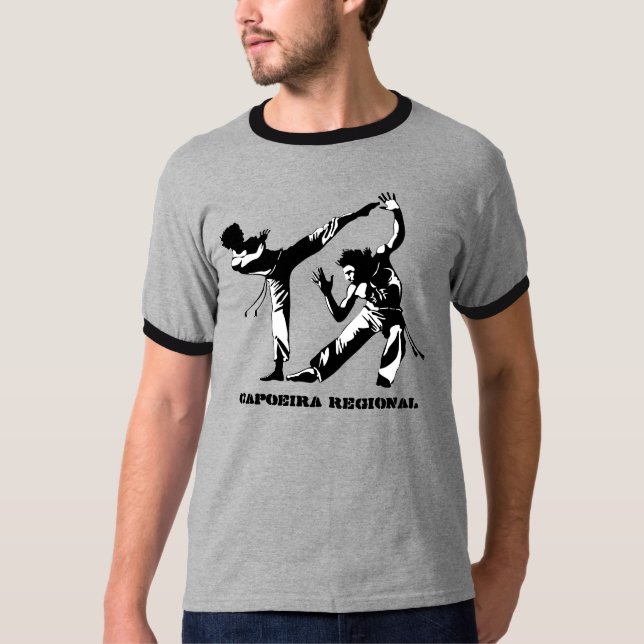 Capoeira Regional Ringer T-shirt (Framsida)