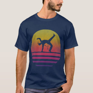 Capoeira Retro Vintage 70s Silhouette Gift T Shirt
