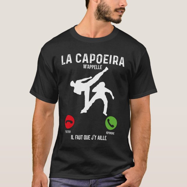 Capoeira Roda Malica Cadeau Combat Dance Platine T Shirt (Framsida)