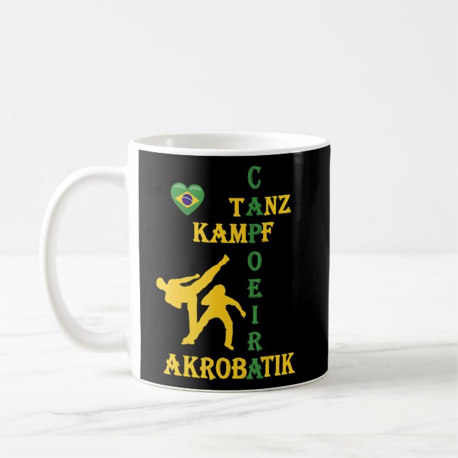 Capoeira Sports, Dance, Acrobatics, Capoeira Fitne Kaffemugg (Vänster)