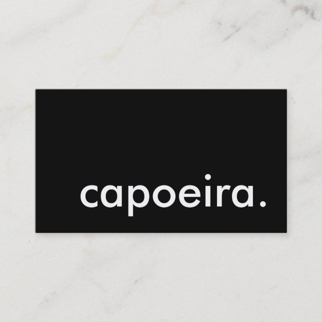 Capoeira. Visitkort (Framsida)