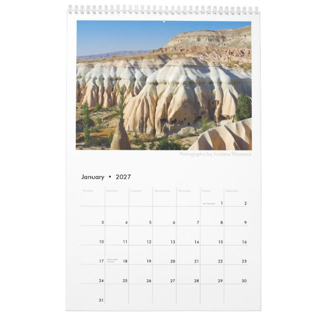 Cappadocia 2011 kalender (Jan 2027)
