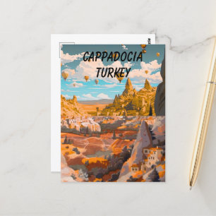 Cappadocia Reseskickkortskonst, Cappadocia Turkiet Vykort