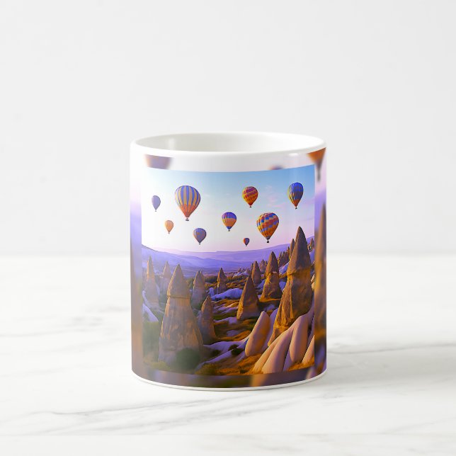 Cappadocia Sunrise-ballonger Kaffemugg (Center)