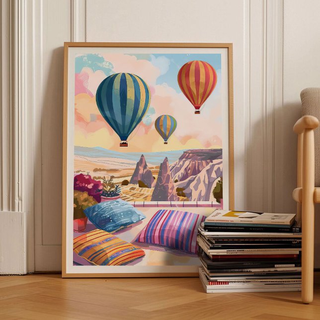 Cappadocia tryck Cappadocia illustration Turkiet (Skapare uppladdad)