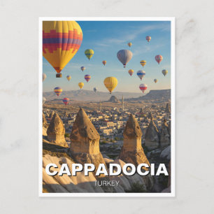 Cappadocia Turkey Luftballongs Travel Vykort