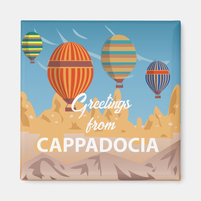 Cappadocia Turkey Travel Helgdag magnet (Framsidan)