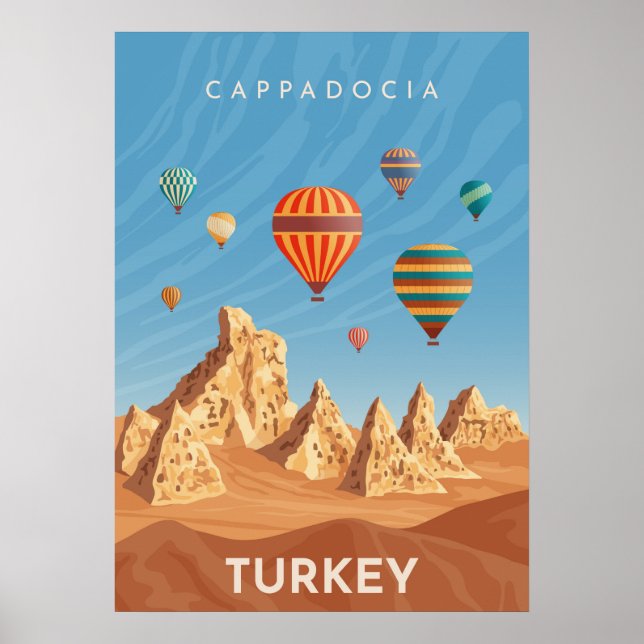 Cappadocia Turkey Travel Poster (Framsidan)