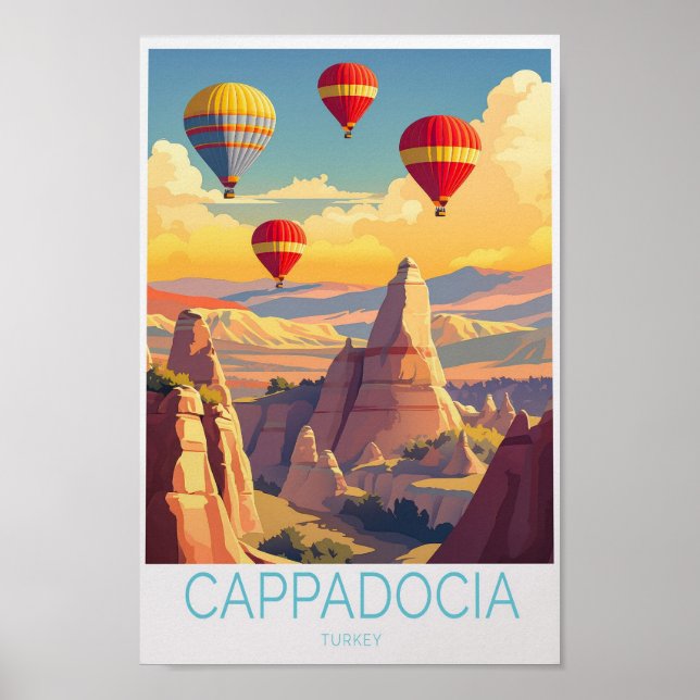 Cappadocia Turkey Travel Poster (Framsidan)