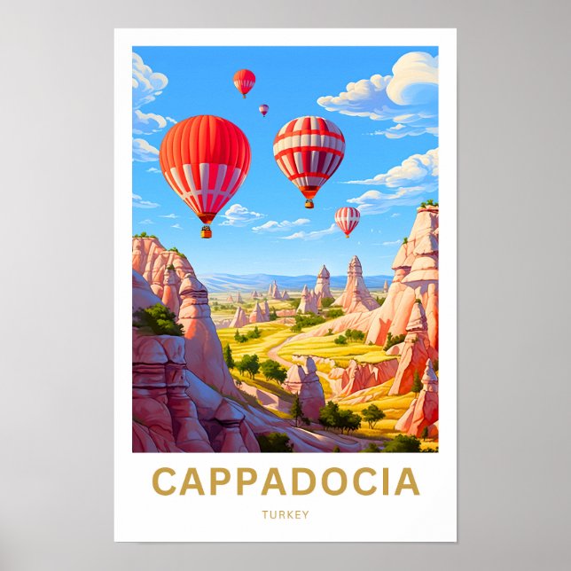 Cappadocia Turkey Travel Skriv ut Poster (Framsidan)