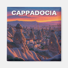 Cappadocia Turkiet Luftballongs sunset Travel Magnet