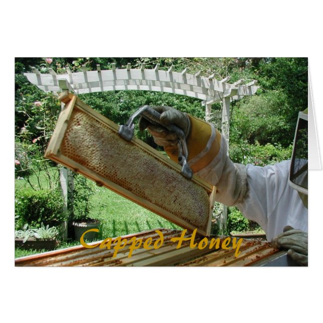 Capped honung hälsningskort (Framsidan Horizontal)