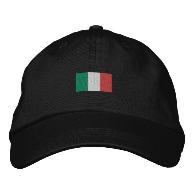 Cappello Berretto Italia Bandira - Forza Italia! Broderad Keps (Framsida)