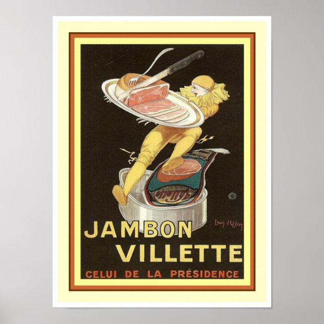 Cappielllo Jambon Villette Ad Poster 12 x 16 (Framsidan)